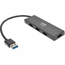 Tripp Lite series U360-004-SLIM 4-Port Ultra-Slim Portable USB 3.0 SuperSpeed Hub USB - External - 4 USB Port(s) - 4 USB 3.0 Port(s) - PC, Mac