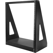 StarTech.com Heavy Duty 2-Post Rack - 12U For A/V Equipment, Server, Patch Panel, LAN Switch - 12U Rack Height x 19" Rack Width - Floor Standing, Tabletop Open Frame - Black - Steel - 352.74 lb Maximum Weight Capacity - TAA Compliant