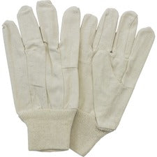 Safety Zone Cotton Polyester Canvas Gloves w/Knit Wrist Male - Clute Cut, Knit Wrist, Comfortable, Durable, Rugged, Snug Fit - For Multipurpose - 1 Dozen