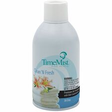 TimeMist Metered 30-Day Clean/Fresh Scent Refill Spray - 6000 ftÂ³ - 6.6 fl oz (0.2 quart) - Fresh-N-Clean - 30 Day - Long Lasting, Odor Neutralizer - 12 / Carton