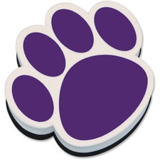 Ashley Paw Shaped Magnetic Whiteboard Eraser Used as Mark Remover - Magnetic, Lightweight - Purple - 1 Each