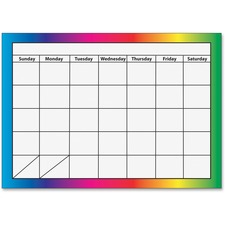 Ashley 1-month Dry Erase Magnetic Calendar Academic - Monthly - 8 1/2" x 11" Sheet Size - Multicolor - Write on/Wipe off, Dry Erase Surface, Magnetic - 1 Each