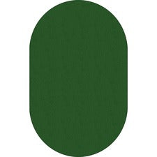 Flagship Carpets Classic Solid Color 12' Oval Rug Traditional - 91.20" Length x 12 ft Width - Oval - Clover - Nylon