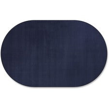 Flagship Carpets Classic Solid Color 12' Oval Rug Traditional - 91.20" Length x 12 ft Width - Oval - Navy - Nylon