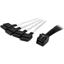 StarTech.com 1m Internal Mini SAS to SATA Cable - SFF-8643 to 4x SATA 3.30 ft Mini-SAS HD/SATA Data Transfer Cable for SATA Controller, Storage Device - First End: 4 x 7-pin SATA - Male - Second End: 1 x 36-pin SFF-8643 Mini-SAS HD - Male - 6 Gbit/s - Shi