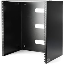 StarTech.com 12U Wall-Mount Bracket for Shallow Rack-Mount Equipment - 12 in. Deep For Patch Panel, LAN Switch - 12U Rack Height x 17.70" Rack Width x 13.50" Rack Depth - Wall Mountable - Black - Steel - 125.30 lb Maximum Weight Capacity - TAA Compliant