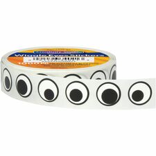 Creativity Street Wiggle Eyes Stickers Fun, Learning Theme/Subject - 1000 x Eye Shape - Self-adhesive - Black/White - 1000 / Pack