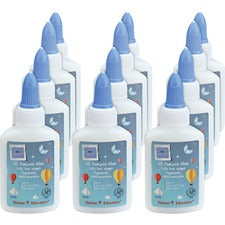 Sparco Washable School Glue 1.25 fl oz - White - 12 / Box