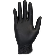Safety Zone Medical Nitrile Exam Gloves Large Size - For Right/Left Hand - Black - Comfortable, Allergen-free, Silicone-free, Latex-free, Textured, Chemical Resistant - For Cleaning, Dishwashing, Medical, Food, Janitorial Use, Painting, Pet Care - 100/Box