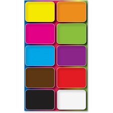 Ashley Colors Design Mini Whiteboard Eraser 2" Width x 1.50" Length - Lightweight, Comfortable Grip - Multicolor - 10 / Pack