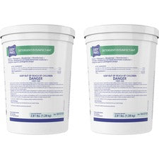 Diversey EasyPaks Detergent/Disinfectant Concentrate - 0.50 oz (0.03 lb) to - Lemon Scent - Disinfectant, Deodorize - Green - 90/Tub - 2 / Carton