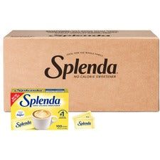 Splenda No Calorie Sweetener Packets 0.035 oz (1 g) - Artificial Sweetener - 100/Box - 12 / Carton