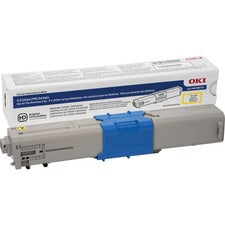 Oki Original LED Toner Cartridge - Yellow - 1 Each 3000 Pages