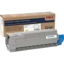 Oki Original LED Toner Cartridge - Yellow - 1 Each 6000 Pages