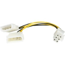 StarTech.com PCI Express Video Power Adapter For PCI Express Card - 6" Cord Length - LP4 - 1 Each