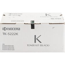 Kyocera TK-5222K Original Standard Yield Laser Toner Cartridge - Black - 1 Each 1200 Pages