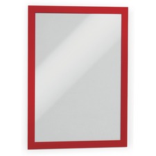 DURABLE Duraframe Magnetic Self-adhesive Frame 8.50" x 11" Frame Size - Rectangle - Horizontal, Vertical - Dual-sided, Magnetic, Self-adhesive - Red - 1 Each