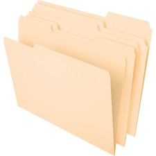 Pendaflex 1/3 Tab Cut Letter Expanding File 8 1/2" x 11" - 3/4" Expansion - Assorted Tab Position - Manila - 50 / Box
