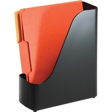 Officemate Open Top Magazine File Black - Plastic - 1 Each