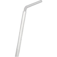 D&W Dispoz-o Straws 7.8" Length - Polypropylene - Translucent - 400/Pack - 4 / Carton