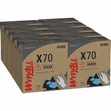 Wypall PowerClean X70 Medium Duty Cloths - Pop-Up Box 8.34" Width x 16.80" Length - White - Hydroknit - 100/Box - 10 / Carton