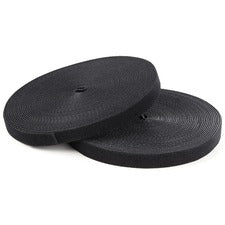 StarTech.com Hook-and-Loop Cable Tie - 25 ft. Roll Tie Strap - Black - 25 ft Length - Fabric - 1 Each