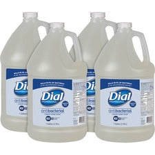 Dial Sensitive Skin Antibacterial Liquid Hand Soap Refill 1 gal - Kill Germs, Bacteria Remover, Yeast Remover, Mold Remover - Skin, Hand - Clear - 4 / Carton