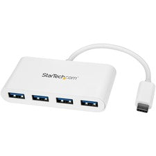 StarTech.com USB-C Hub - 4-Port USB 3.0 - USB-C to 4x USB-A - Bus Powered - White USB Type C - External - 4 USB Port(s) - 4 USB 3.0 Port(s) - Linux, Mac, PC