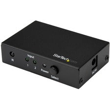 StarTech.com 2-Port HDMI Switch - 4K HDMI Switch Box - Ultra HD 4K 60Hz 3840 Ã— 2160 - 4K - 2 x 1 - Display, Projector, TV, Blu-ray Disc Player - 1 x HDMI Out - TAA Compliant