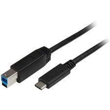 StarTech.com USB Data Transfer Cable 6.56 ft USB-C/USB-B Data Transfer Cable for Docking Station, Printer, Notebook, Tablet, Computer - First End: 1 x 24-pin USB 3.0 Type C - Male - Second End: 1 x 9-pin USB 3.0 Type B - Male - Nickel Plated Connector - B