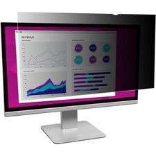 3M High Clarity Privacy Filter Black, Glossy For 21.5" Widescreen LCD Monitor - 16:9 - Scratch Resistant, Dust Resistant - 1 Each