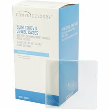 Compucessory Slim Disc Case Polypropylene - Clear, Translucent