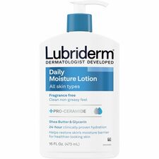 Lubriderm Daily Moisture Lotion Lotion - 16 fl oz - For Dry, Normal Skin - Applicable on Body - Moisturising, Non-greasy, Fragrance-free, Absorbs Quickly - 1 Each