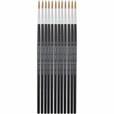 Charles Leonard Water Color Brush 0.63" Bristle - No. 5 - Hardwood Handle - Aluminum Ferrule - 12 / Pack