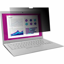 3M High Clarity Privacy Filter Black, Glossy For 15.4" Widescreen LCD 2 in 1 Notebook - 16:10 - Scratch Resistant, Dust Resistant - 1 Each