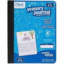 Mead K-2 Classroom Primary Journal 100 Sheets - 7 1/2" x 9 4/5" Sheet Size - Assorted Cover - 12 / Carton