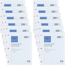 Sparco 3HP Filler Paper 2400 Sheets - Wide Ruled Front Ruling - Ruled Red Margin - 16 lb Basis Weight - 8" x 10 1/2" Sheet Size - White Paper - Bleed-free - 200/Pack - 12 / Bundle