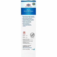 Clorox Healthcare Bleach Germicidal Wipes Ready-To-Use - 9" Length x 6.75" Width - Pre-moistened, Anti-bacterial, Disinfectant, Anti-corrosive - White - 50/Dispenser - 1 Each