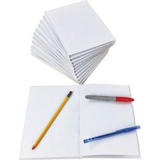 Ashley Hardcover Blank Book 28 Pages - Plain - 6" x 8" Sheet Size - White Paper - Hard Cover, Durable - 12 / Bundle