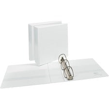 Avery&reg; Durable View Binders - EZD Rings 3" Binder Capacity - Letter - 8 1/2" x 11" Sheet Size - 670 Sheet Capacity - 3 Ring(s) - Fastener(s): D-Ring - Pocket(s): 4, Internal - Poly - White - Recycled - Easy Insert Spine, Exposed Rivet, Gap-free Ring,