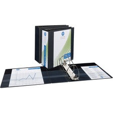 Avery&reg; Durable View Binders - EZD Rings 4" Binder Capacity - Letter - 8 1/2" x 11" Sheet Size - 780 Sheet Capacity - 3 Ring(s) - Fastener(s): D-Ring - Pocket(s): 4, Internal - Poly - Black - Recycled - Easy Insert Spine, Exposed Rivet, Gap-free Ring,