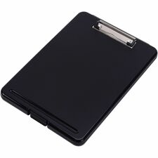 Business Source Storage Clipboard 8 1/2" x 11" Sheet Size - Plastic - Black - 12 / Carton