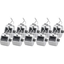 Sparco Finger Ring Tally Counter 4 Digit - Finger Ring - Handheld - Chrome Plated Steel - Silver