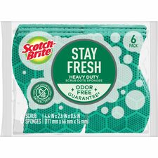 Scotch-Brite Scrub Dots Heavy-duty Scrub Sponge 2.5" Height x 6.2" Width x 4.7" Depth - 6 / Pack - Green