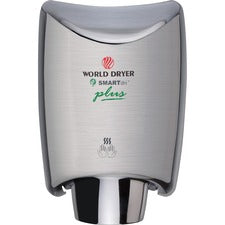 World Dryer SMARTdri Plus Hand Dryer - Metallic Silver Stainless Steel