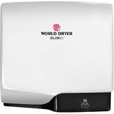 World Dryer SLIMdri Hand Dryer - White Aluminum