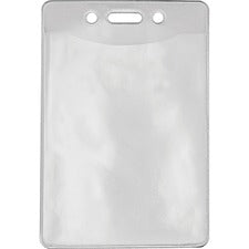 Advantus Government/Military ID Holders Support 2.88" x 3.88" Media - Vertical - Vinyl - Clear - Durable - 50 / Pack