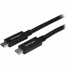 StarTech.com USB-C to USB-C Cable - M/M - 1 m (3 ft.) - USB 3.0 (5Gbps) 3.28 ft USB-C Data Transfer Cable for MacBook, Computer, Smartphone, Notebook, Hard Drive, Mobile Device, Charger, Power Bank - First End: 1 x 24-pin USB 3.0 Type C - Male - Second En