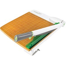 Westcott 12" CarboTitanium Bonded Guillotine Trimmer 30 Sheet Cutting Capacity - CarboTitanium Blade - 12" Cutting Length - 5.1" Height x 16" Width x 23" Length - Heavy Duty, Ergonomic Handle, Comfortable - Green, White - 1 Each