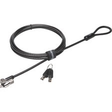 Kensington MicroSaver 2.0 Keyed Laptop Lock 6 ft Cable - Keyed Lock - Black - Carbon Steel - For Notebook